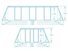 Bestway, basen stelażowy z pompą filtrującą i akcesoriami, prostokątny, 412-201-122 cm, zestaw 11w1
