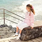 Białe jeansowe szorty wide z regulacją Cool Club