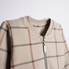 Bluza bomberka chłopięca, rozpinana, beżowa, Nicol