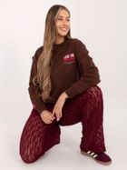 Bluza damska, brązowa, Sublevel