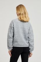 Bluza damska, rozpinana, szara, Moodo