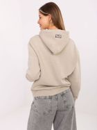 Bluza damska z kapturem, beżowa, Sublevel