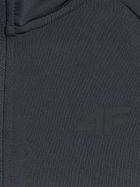 Bluza damska z kapturem, rozpinana, czarna, 4F