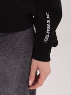 Bluza damska z kapturem, rozpinana, czarna, Sublevel