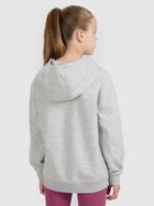 Bluza dziewczęca z kapturem, szara, 4F