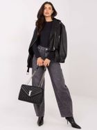 Bluzka damska z długim rękawem, czarna, Sublevel