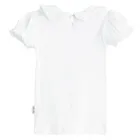 Bluzka dziewczęca z krótkim rękawem, biała, Nicol