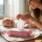 Bocioland, chusteczki nawilżane dla dzieci i niemowląt, 99% wody, 12-60 szt. + etui