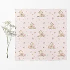 Bocioland, pieluszki muślinowe, marszczone, różowe, 70-70 cm, 3 szt.