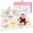 Bocioland, Słonik, składana mata piankowa, szara, 150-180 cm