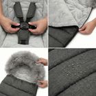 Bocioland, śpiworek do wózka z futerkiem, szary, 90 cm