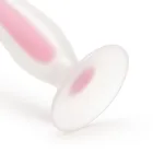 Bocioland, szczoteczka silikonowa w kształcie litery U do zębów, różowa