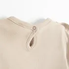 Body dziewczęce z długim rękawem, beżowe, Nicol