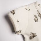 Body dziewczęce z krótkim rękawem, beżowe, Nicol