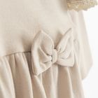 Body sukienka dziewczęce z długim rękawem, beżowe, Nicol