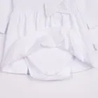 Body sukienka dziewczęce z długim rękawem, białe, Nicol