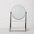 Boltze, Acapulco, okrągłe lusterko stojące z półką, 50,5 cm