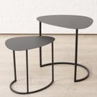 Boltze Home, Jerry, zestaw dwóch stolików kawowych, łezka, metalowych