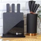 Brunbeste, zestaw 4 desek kuchennych w stojaku