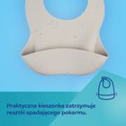 Canpol babies, Dots, śliniak silikonowy z kieszonką, beige