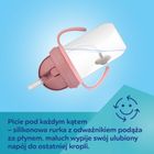 Canpol babies, kubek z odważnikiem i słomką + zapasowa słomka, różowy