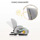 Caretero, Irbis, fotelik samochodowy, podstawka, i-Size, grey melange, 125-150 cm