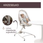 Chicco, Baby Hug Armonia, 4w1: łóżeczko, leżaczek i krzesełko do karmienia, motherpearl