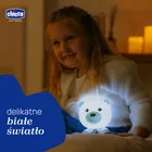 Chicco, First Dreams, lampka nocna Miś, niebieska, uspokajacz z dźwiękami
