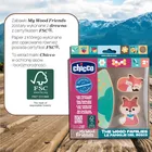 Chicco, My Wood Friends, Zestaw Tata, drewniane figurki lisków, 2 szt.