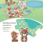 Chicco, My Wood Friends, Zestaw Tata, drewniane figurki niedźwiadków, 2 szt.