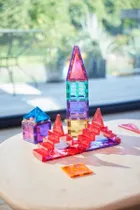 Cleverclixx, Stairs Set Intense, klocki magnetyczne ze schodami, 34 elementy