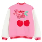 Cool Club, Bluza bejsbolówka dziewczęca, rozpinana, ocieplana, różowa