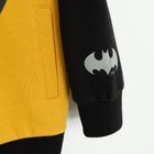 Cool Club, Bluza chłopięca z kapturem, rozpinana, czarno-musztardowa, Batman