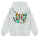 Cool Club, Bluza chłopięca z kapturem, rozpinana, szara, Minecraft