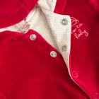 Cool Club, Bluza niemowlęca z kapturem, rozpinana, welurowa, czerwona