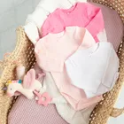 Cool Club, Body dziewczęce z długim rękawem, ażurowe, różowe, białe, zestaw, 3 szt.