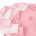 Cool Club, Body dziewczęce z długim rękawem, różowe, zestaw, 3 szt.