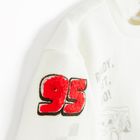 Cool Club, Dres chłopięcy, biało-niebieski, Auta