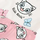 Cool Club, Komplet dziewczęcy, T-shirt, Legginsy 3/4, różowy, Kicia Kocia