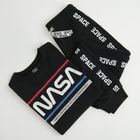 Cool Club, Piżama chłopięca, czarna, NASA
