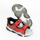 Cool Club, Sandały chłopięce, czerwone, świecąca podeszwa, skórzana wkładka, Spider-Man