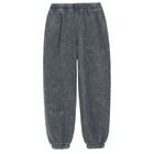 Cool Club, Spodnie dresowe dziewczęce, ocieplane, balloon, czarne, SmileyWorld