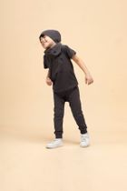 Czapka chłopięca, grafitowa, Pinokio