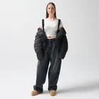 Czarna ocieplana kurtka z kapturem NOWEAR