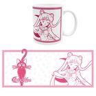 Czarodziejka z Księżyca, kubek, Sailor Moon & Luna, różowy