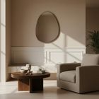 Edaxo, Asym, lustro dekoracyjne, wiszące, 75-55 cm