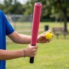 Eddy Toys, kij do baseballa z piłką soft, czerwony, 54cm