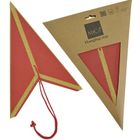 Edelman, Mica, gwiazda dekoracyjna, wisząca papierowa, czerwona, 7 ramion, 14-45 cm