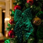 Edelman, Mica, kokarda dekoracyjna, zielona, 20-23 cm