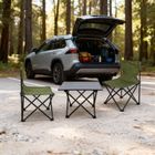 Enero Camp, zestaw turystyczny, składany, 3w1, stolik i 2 krzesła, zielony